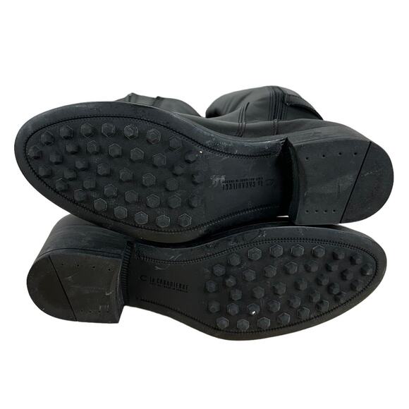 La Canadienne NWOB Silvana Italian Leather Knee High Boot Black Size 6M Buckle - Picture 8 of 8